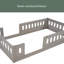 Lit plateforme simple en bois avec garde-corps naturel