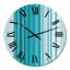 Horloge murale à rayures verticales turquoise-1756925377