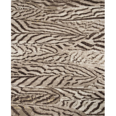 Quill Handmade Silk and Wool Animal Print Area Rug