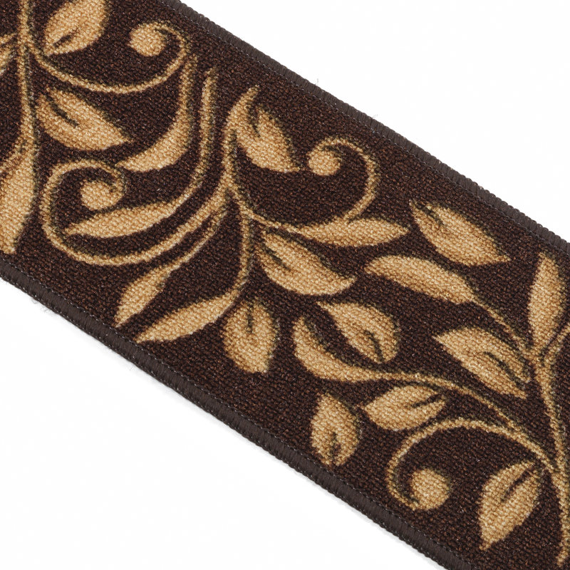 Tapis d'escalier intérieur antidérapant Ameri, Brun