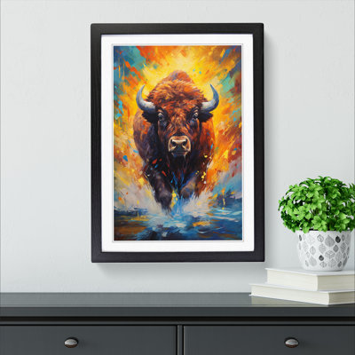 Buffalo Impressionism Art - Framed Print