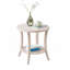 Table de bout contemporaine à tablette ronde, rose