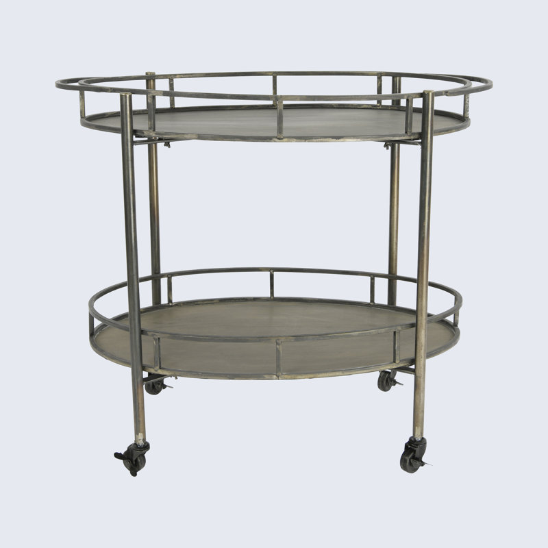 Metal Bar Cart, Bronze