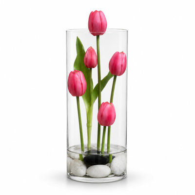 Arrangement de tulipes artificielles dans un vase