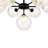 7 - Light Clear Hammered Glass Globe Sputnik Chandelier