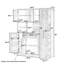 Buffet traditionnel autoportant avec huche, grande armoire de rangement pour garde-manger avec armoire latérale coulissante-1121346341