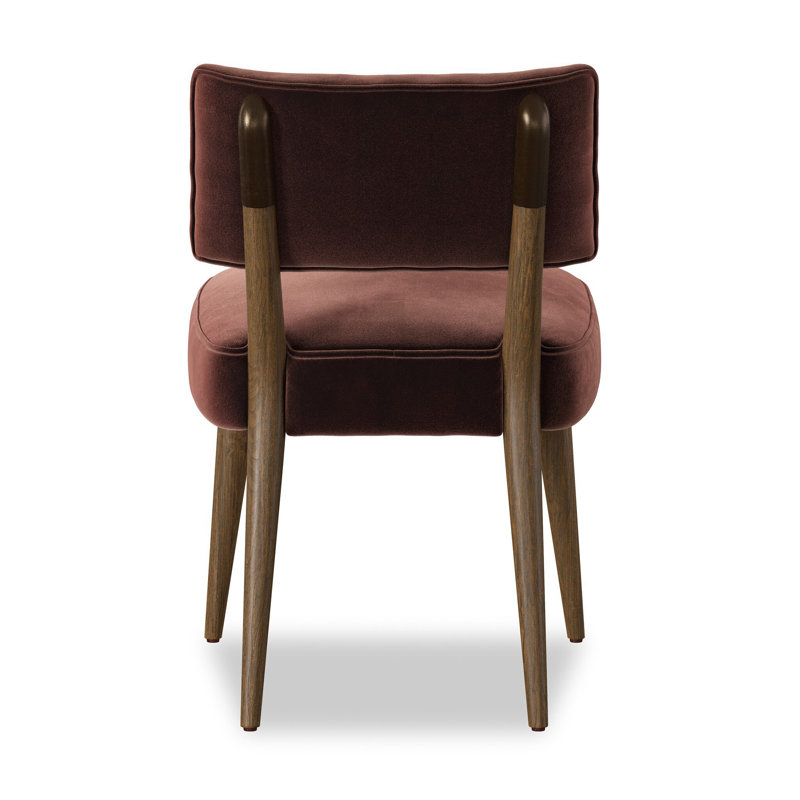 Orville Dining Chair-Cambric Ivory, Surrey Plum