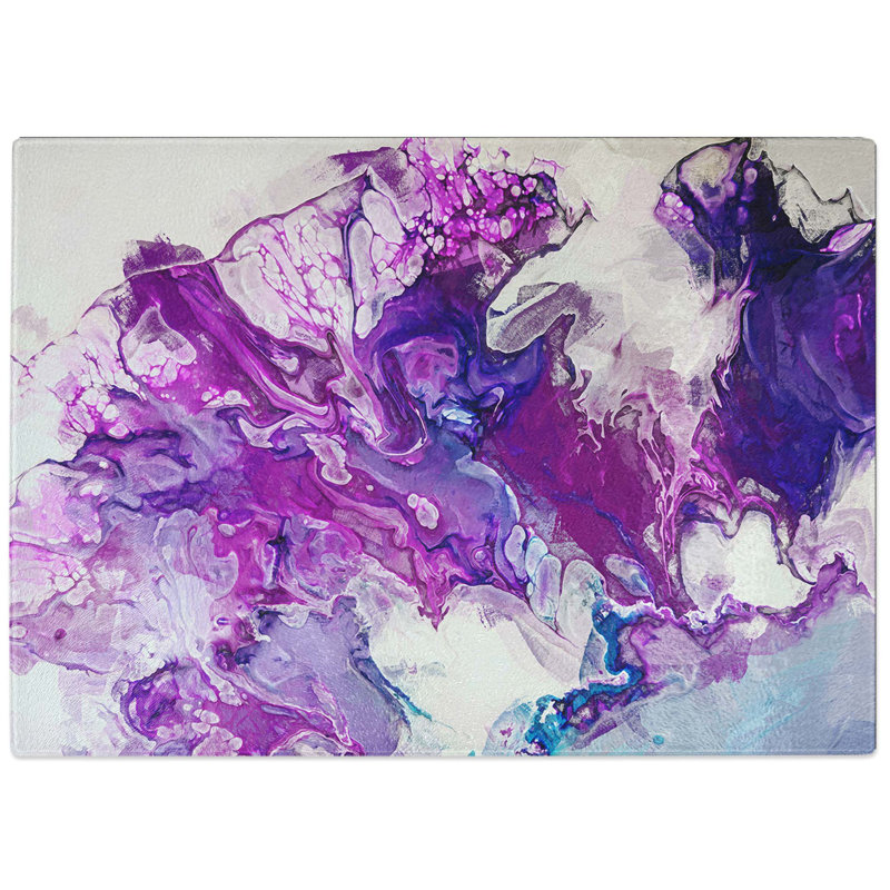 Tempered Glass Stormy Times Art Chopping Board, 39 cm W x 28.5 cm L