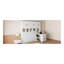 Lit escamotable mural simple avec placard, bureau blanc