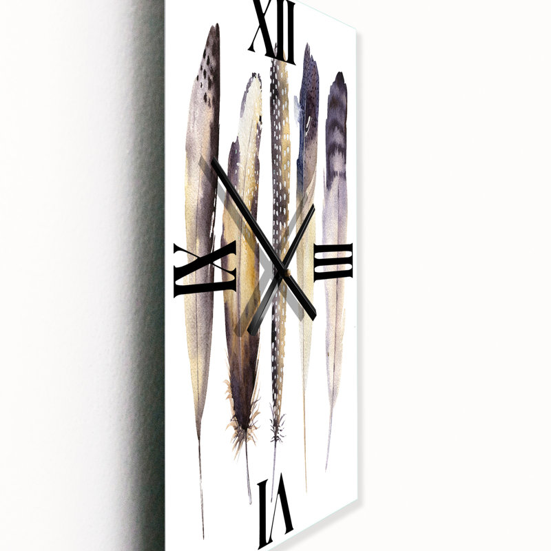 Horloge murale Ethnic Feathers I, Grand