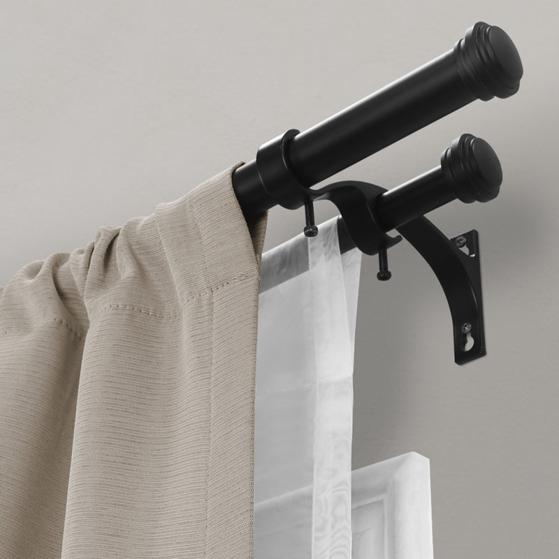 1" Double Curtain Rod Bracket
