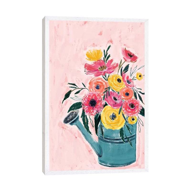 Spring Garden by Joy Ting - Print on Canvas, White Framed, 66.04cm H x 45.72cm W x 3.81cm D