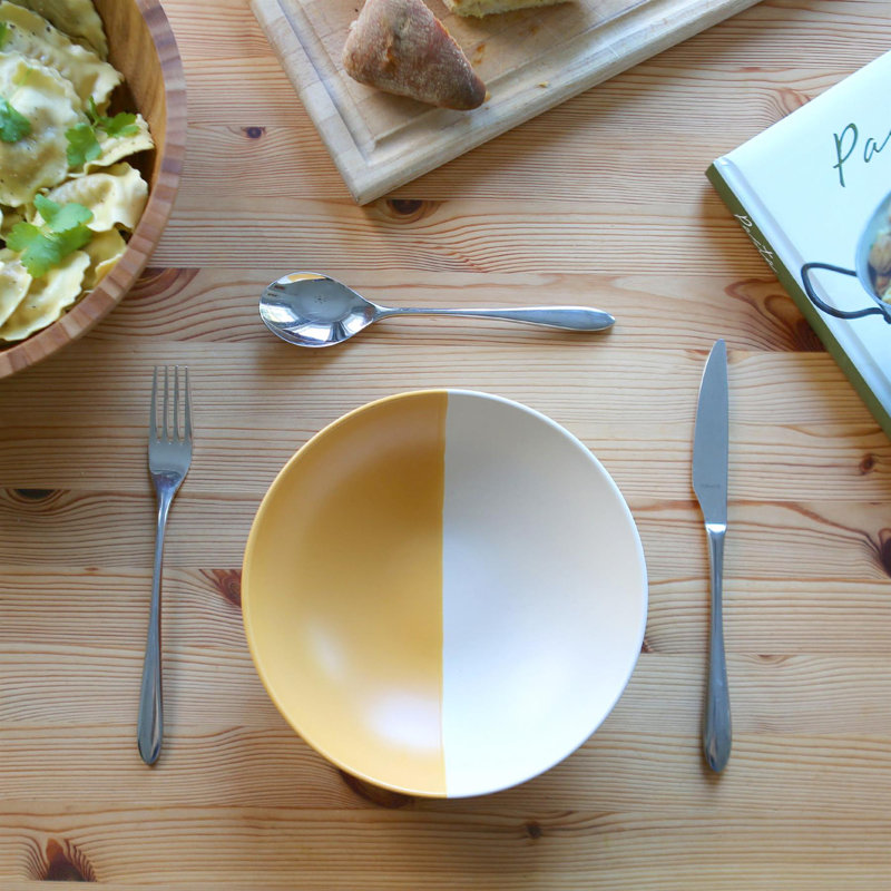 21ml Stoneware Pasta Bowl, Yellow