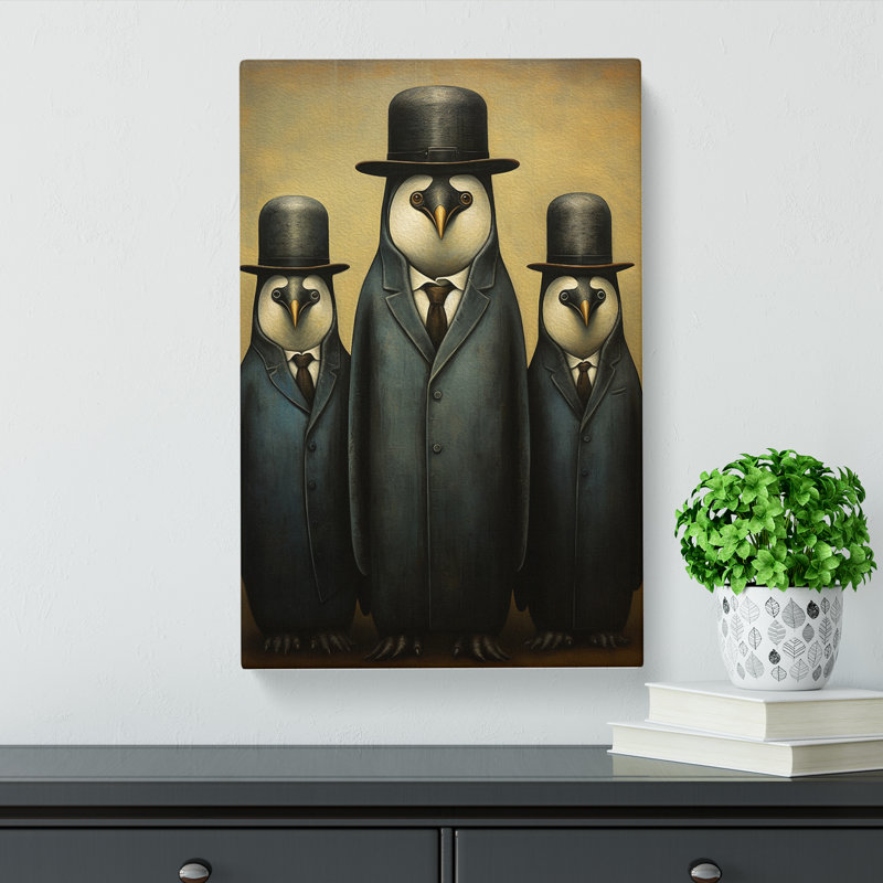 Penguin Dadaism - No Frame Print, 50cm H x 35cm W x 3cm D
