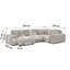 Mollis 6 Seater Corduroy Corner Sofa -704118320