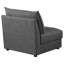 Fauteuil Janellen rembourré à peine noir