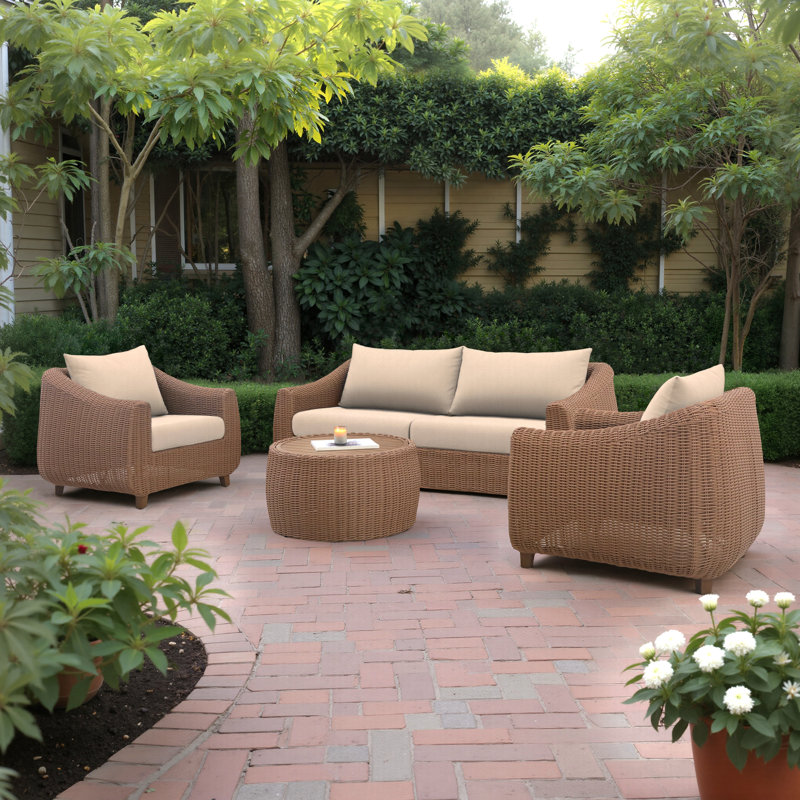 Luminis 4-Piece Outdoor Patio Seating Set -  Olefin Linen, Olefin Linen