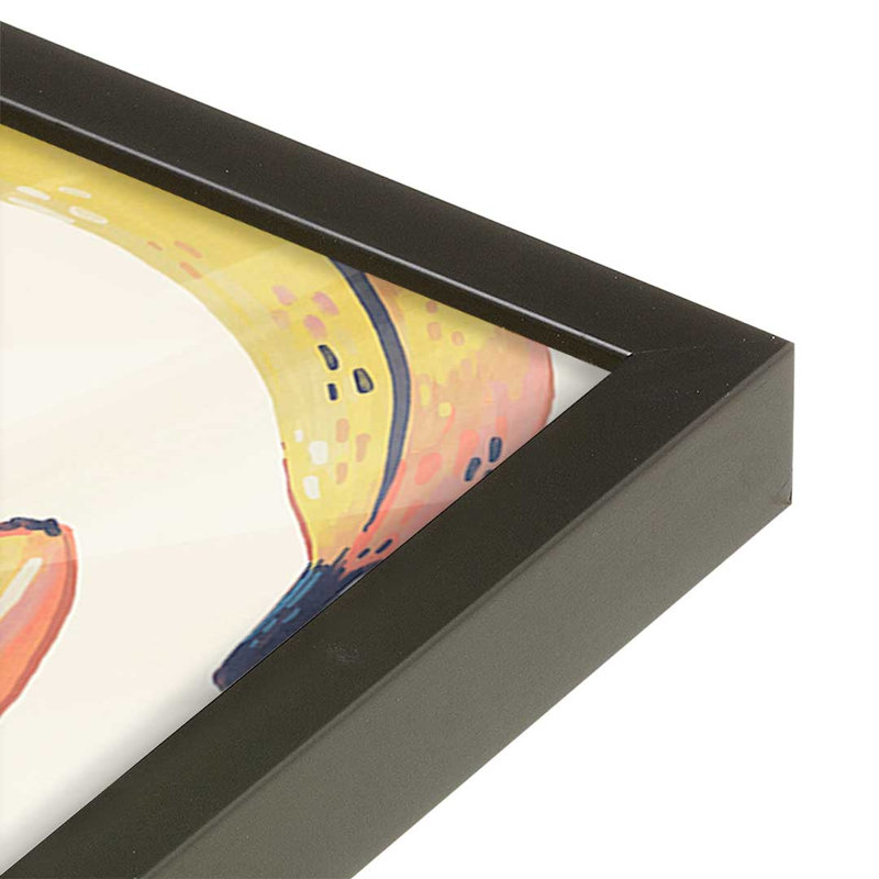«Fruit Salad Collection Banana» par Garima Dhawan, reproduction d'art sur toile, H 40 po x l 30 po, Noir