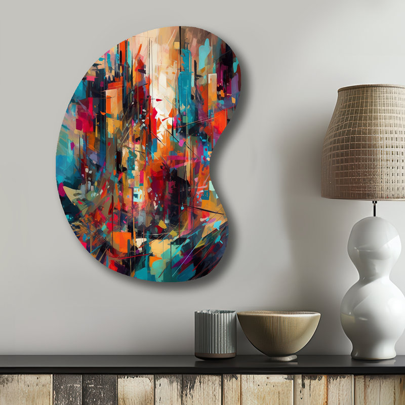 Cheuk - Décoration murale géométrique irrégulière, H 31 po x l 22 po