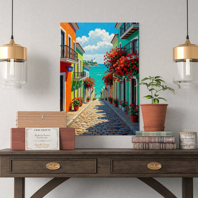 Canvas Wall Art Puerto Rico Wall Art, Old San Juan Print-2 Vintage Poster Print Home Decor