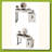 Modern Vanity Table With Tempered Glass Top, Adjustable Height Legs
