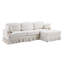 Canapé modulaire moderne avec jupe amovible et tissu chenille-129025513