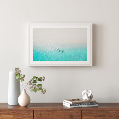 «Trois Bateaux», reproduction de photo sur papier encadrée