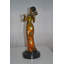 Statue en bronze Biyanka Girl jouant du violon - Taille: L 10 po x l 7 po x H 19 po.