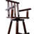 Rustic Bar Stool With Ergonomic And 360 Swivel, Brown Color Swivel Fir Wood Bistro Seat Footrest-1432625690