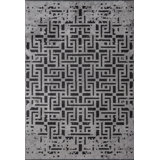 Rapture Black/Gray Geometric Luxury Area Rug
