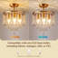 4 - Light 11.8'' Crystal Chandelier Flush Mount