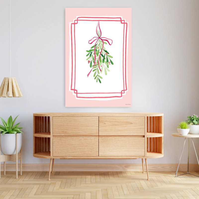 «Whimsy Mistletoe», art abstrait fantaisiste romantique, H 48 po x l 32 po