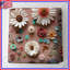 Couvre-lit matelassé fleurs en papier coloré toutes tailles-126120246-126230739
