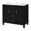 Meuble-lavabo 36 po avec lavabo supérieur, armoire de rangement moderne avec 2 portes à fermeture douce et 2 tiroirs, meuble-lavabo simple-121018287