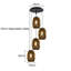 Bellefontaine 4 - Light Black Cluster Pendant