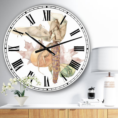 Autumn Medley - Large Farmhouse Wall Clock