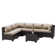 7-Piece L-Shaped All-Weather Wicker Sectional Sofa Set with Cushion and Coffee Table