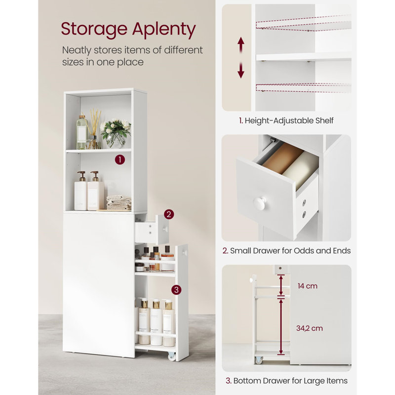 Slim Bathroom Storage Cabinet