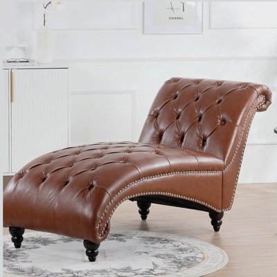 Chaise longue sans accoudoirs touffetée