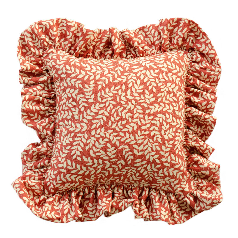 Housse et insert de coussin carré en coton Zekia, Rouge