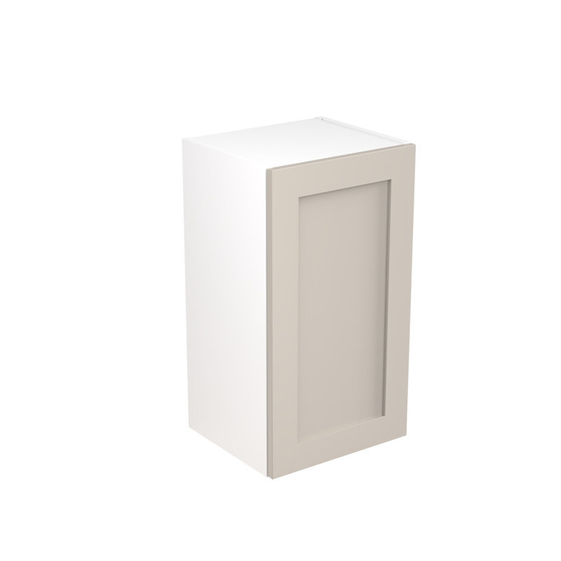 KitchenKit Flatpack Shaker Ultra Matt Wall Unit, 72cm H x 40cm W x 33cm D, Light Grey