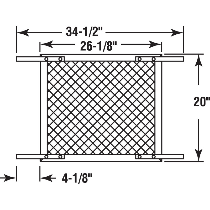 Grille de porte moustiquaire en plastique 32 po Prime-Line, Blanc