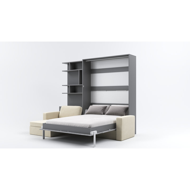 Neidelin Upholstered Bed, Slate Grey/Bronx