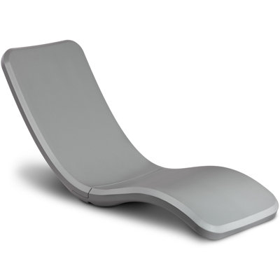 In Pool Lounge Chair - Waterproof & Weighted Chaise Lounger - Outdoor Pool Furniture for Patio or In Baja Shelf, Stone Blue