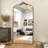 Full Length Mirror Vintage Ornate Arched Floor Mirror Metal Framed Mirror Dressing Mirror Oversized Wall Mirror, For Entryway, Living Room, Bedroom, Clothing Shop-200040381