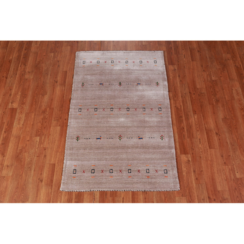 Handmade Gabbeh Indian Accent Rug 3x5