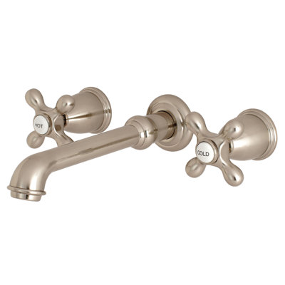 Kingston Brass English Country Two-Handle 3-Hole Wall Mount Roman Tub Faucet