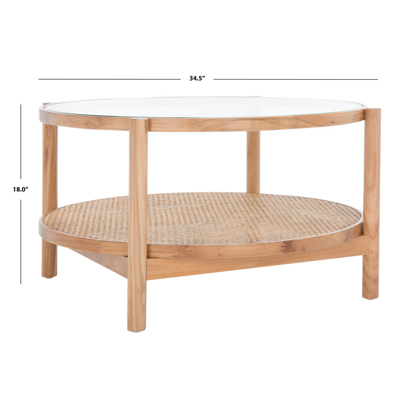 Karyna Round Single Coffee Table, Natural