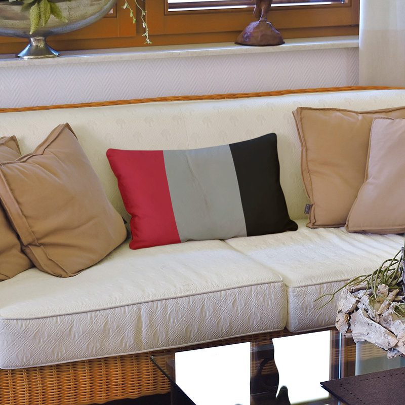 Housse de coussin lombaire Atlanta, Camelot / gris / noir, Atlanta