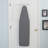 Made Grey T-Leg Ironing Board With Adjustable Height & Compact Folding Design